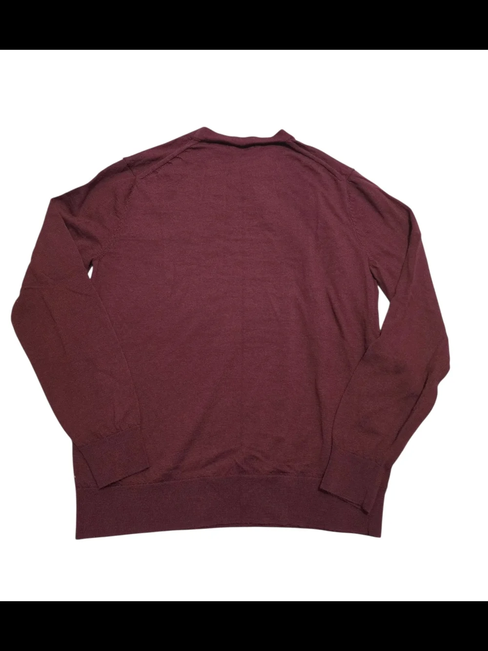 Banana Republic Merino Wool Men's Crewneck Sweater in Burgundy